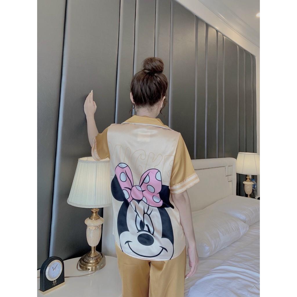 BỘ ĐỒ NGỦ LỤA MIKEY CÁ TÍNH MẶC SIÊU MÁT CHO MÙA HÈ