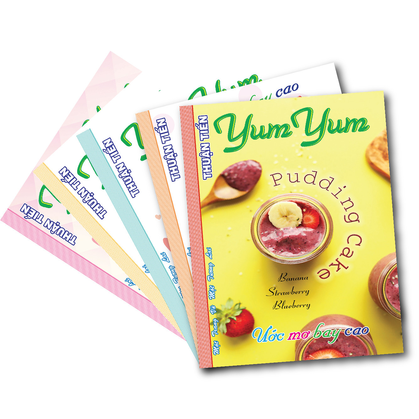 Lốc 5 Quyển Tập học sinh 200 trang YUMYUM- 4 Ôly- kẻ ngang, bìa in nổi  -mẫu ngẫu nhiên