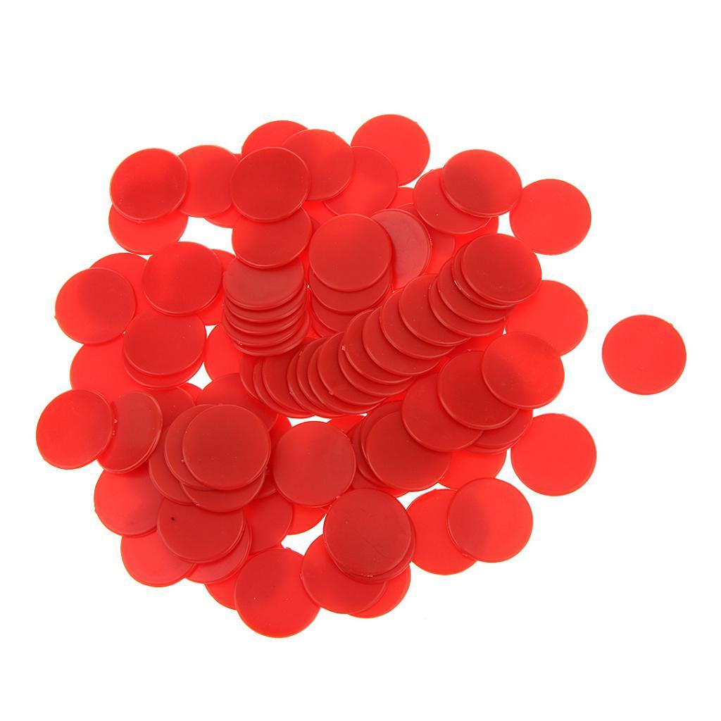 100x Opaque Plastic Board Game Counters Tiddly winks Numeracy