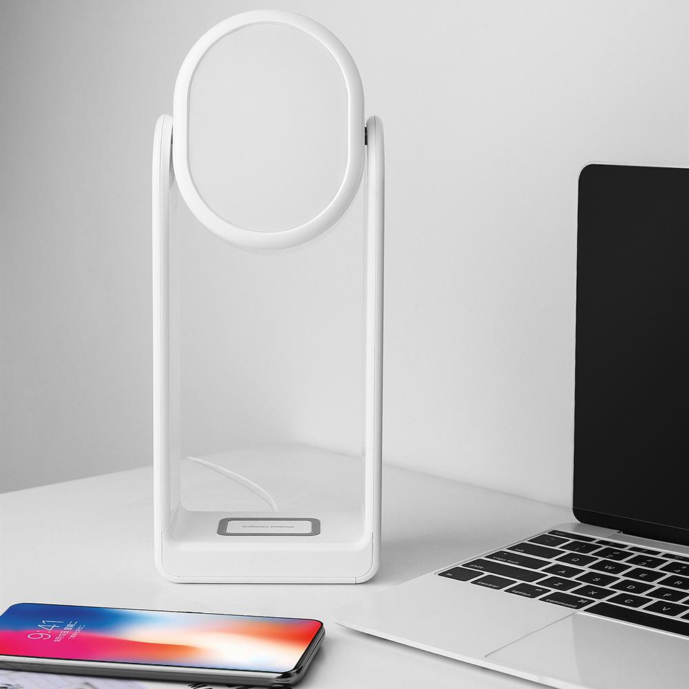 Bộ sạc không dây 5W 3 trong 1 gồm sạc Điện thoại kèm Gương và đèn bàn 6mm