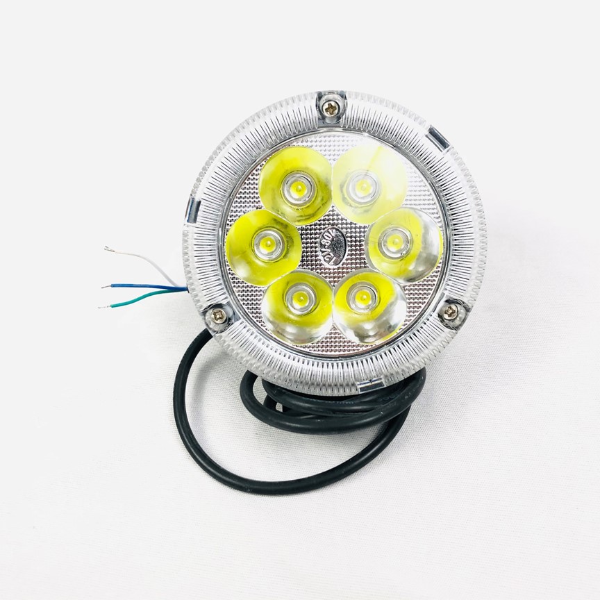 Đèn trợ sáng xe máy loại 6 tim có Viền XANH Greennetworks