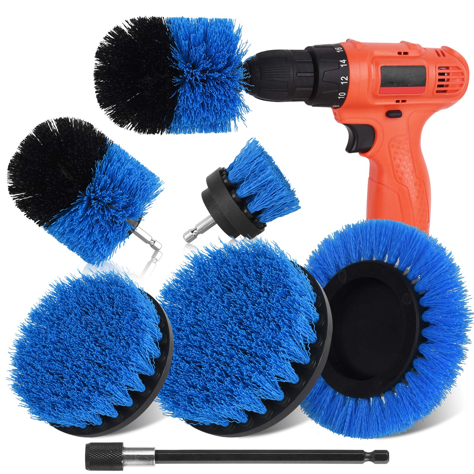 Bộ bàn chải vệ sinh gắn máy khoan 6 món Drill Cleaning Brush Attachment Set