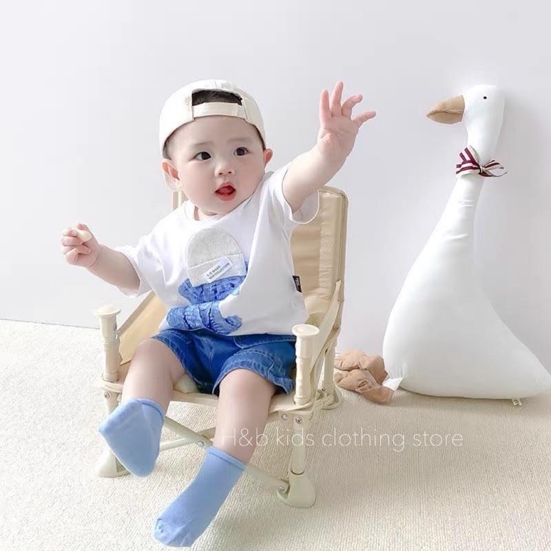 Set bộ cotton 4c co giãn mềm mịn cho bé trai 8-20kg