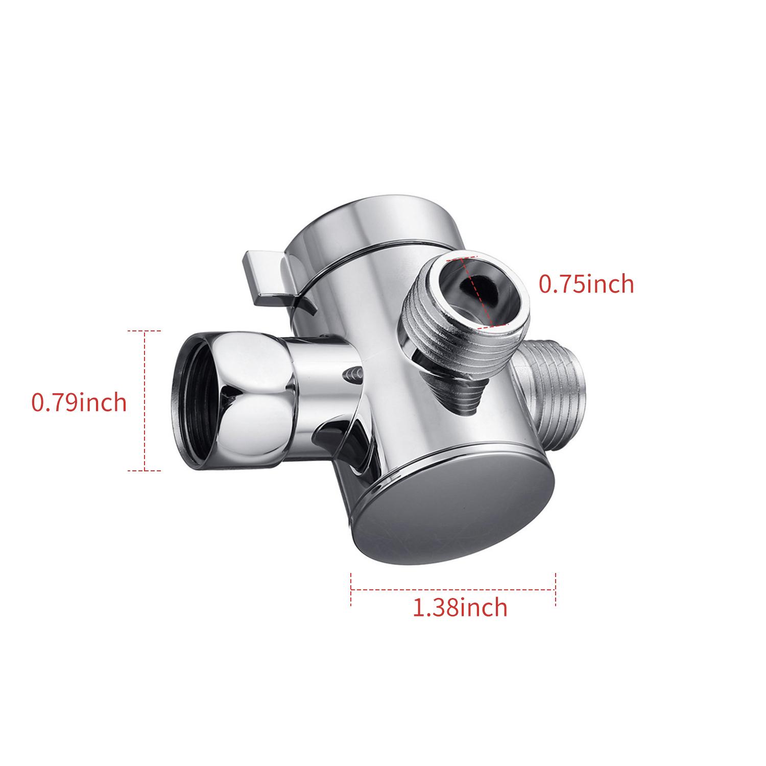 Van chuyển đổi vòi hoa sen 3 chiều bằng vật liệu ABS với bề mặt crom bóng, chống ăn mòn và chống rò rỉ