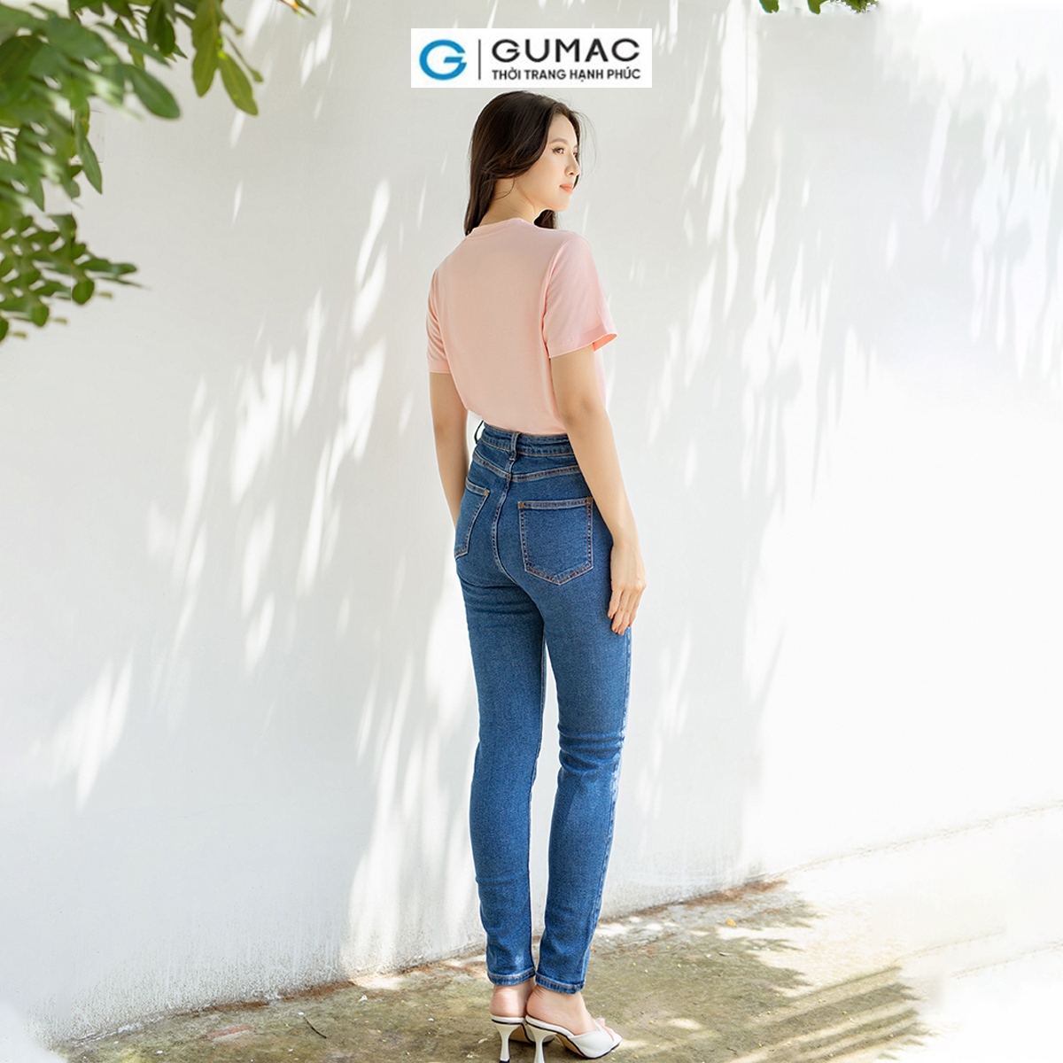 Quần Jeans nữ slim tôn dáng thời trang GUMAC QJD06051