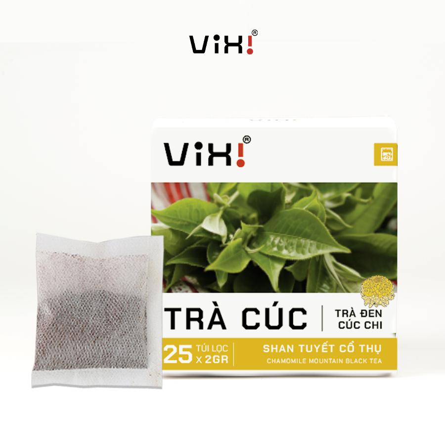 Trà cúc túi lọc ViXi trà Shan Tuyết, hoa cúc chi tươi sấy khô 50gr/hộp