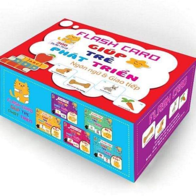 Bộ thẻ flashcards phát triển ngôn ngữ và giao tiếp (combo 5 chủ đề)