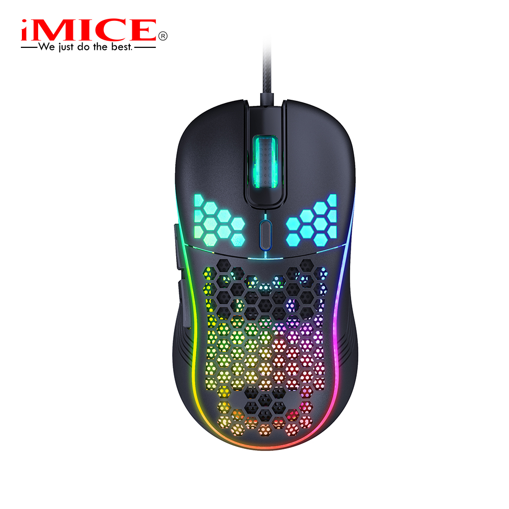 Chuột Gaming Imice T98 7200Dpi Mắt Quang Học Game-Grade Engine Xử Lý Chính Xác Mượt Mà Không Độ Trễ Giật Lag Bề Mặt Tổ Ong Thoáng Mát Chống Mồ Hôi Tay Trang Chí Đèn Led RGB Phù Hợp Chơi Game Thiết Kế Đồ Họa Hoặc Văn Phòng - Hàng Chính Hãng