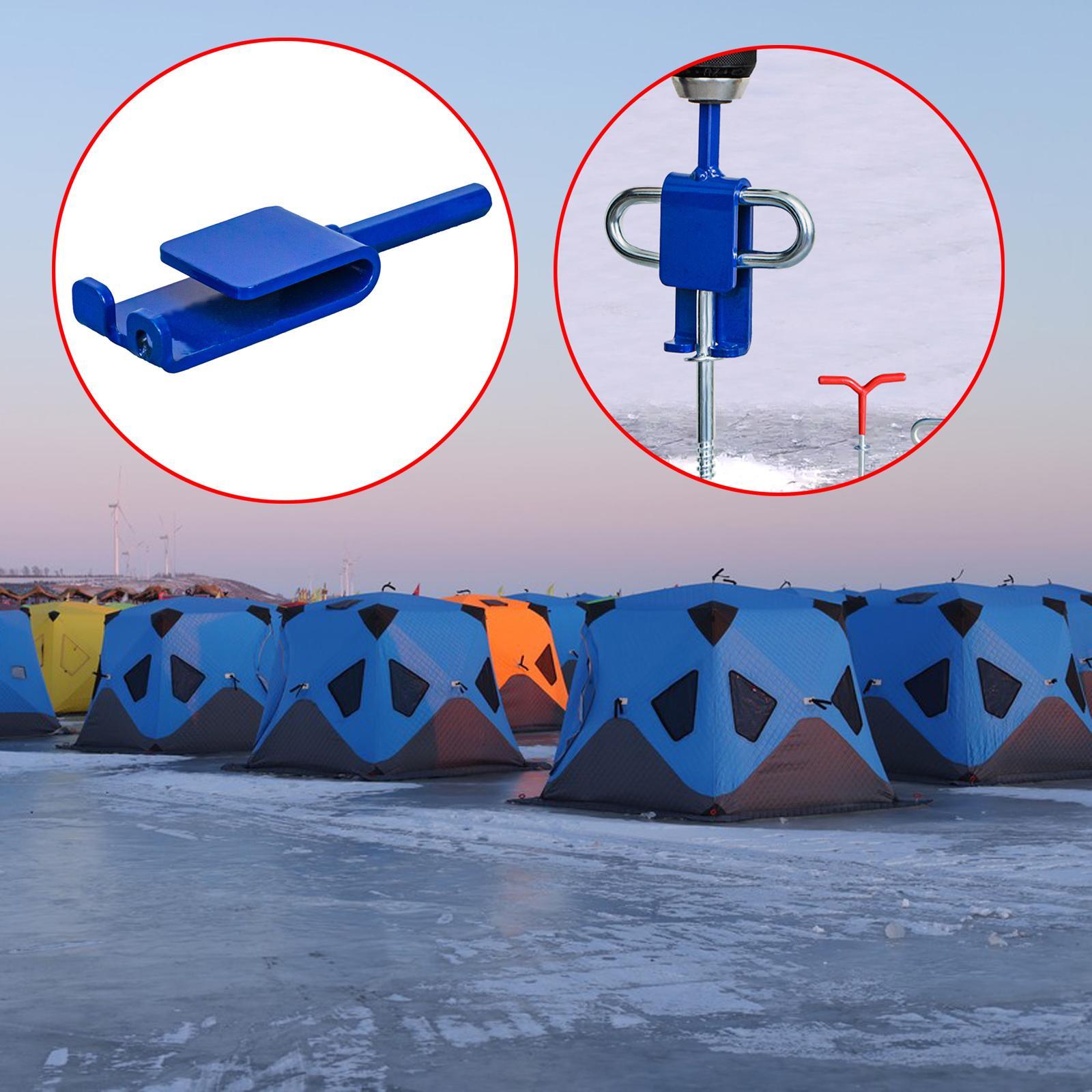 Ice Anchor Power Drill Adapter Practical Metal Shelter Tent Fixer for Make Set up Shelters Ice Insert Sewing Tent Peg