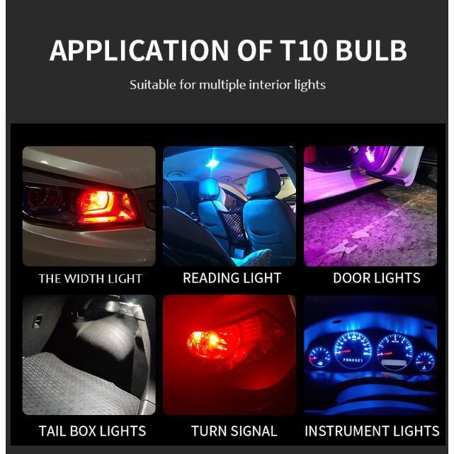 Đèn LED COB T10 W5W WY5W 168 501 2825 gắn biển số xe hơi
