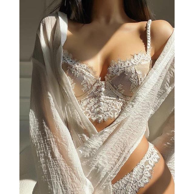 Áo bra ren - áo croptop đính nút không gọng, phối viền ren sexy quyến rũ hàng loại đẹp 01