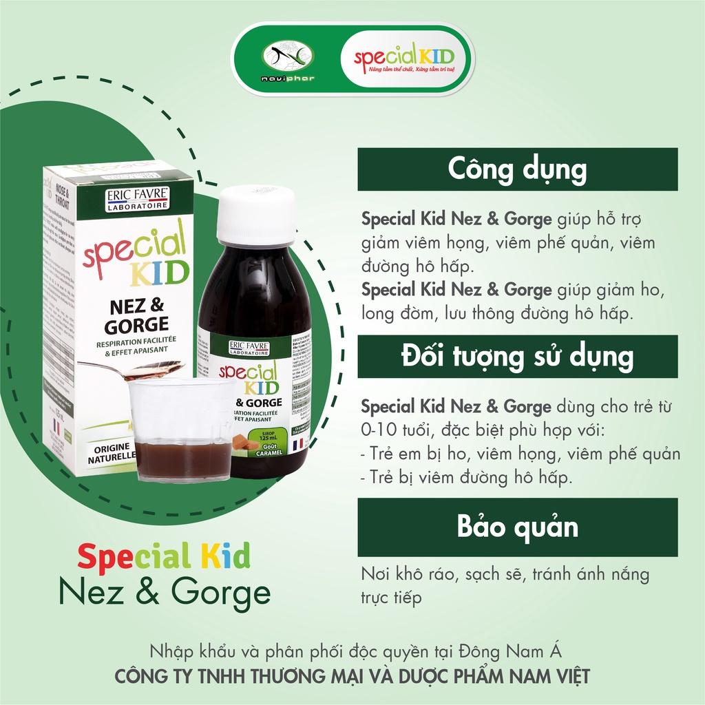 Special Kid Nez Gorge Siro ho giảm viêm đường hô hấp, Ngăn ngừa viêm họng phế quản tăng đề kháng