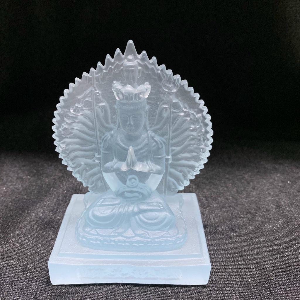Tượng Phật Thiên Thủ , Thiên Nhãn Bằng Đá Ngọc Lưu Ly Cao Cấp - Cao 10cm