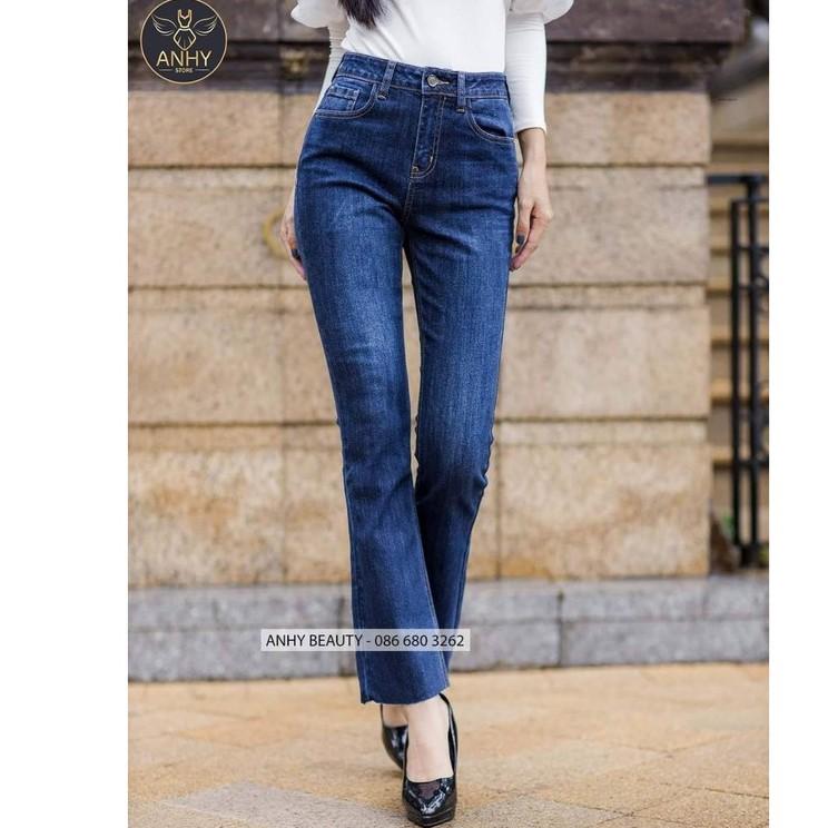 QUẦN JEANS ỐNG LOE LƯNG SIÊU CAO, CẠP CAO NÂNG MÔNG TÔN DÁNG