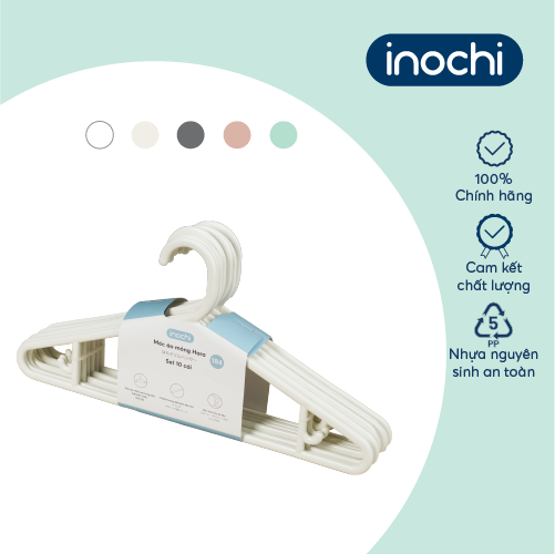 Móc áo mỏng Inochi - Hara 184 màu Trắng/Xanh/Ghi/Hồng