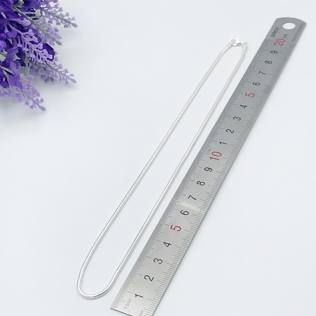 Dây Chuyền Bé Gái Bạc S99 Cho Bé - Dây Sợi Mì Bền Đẹp Mềm Bạc Hiểu Minh DTE059