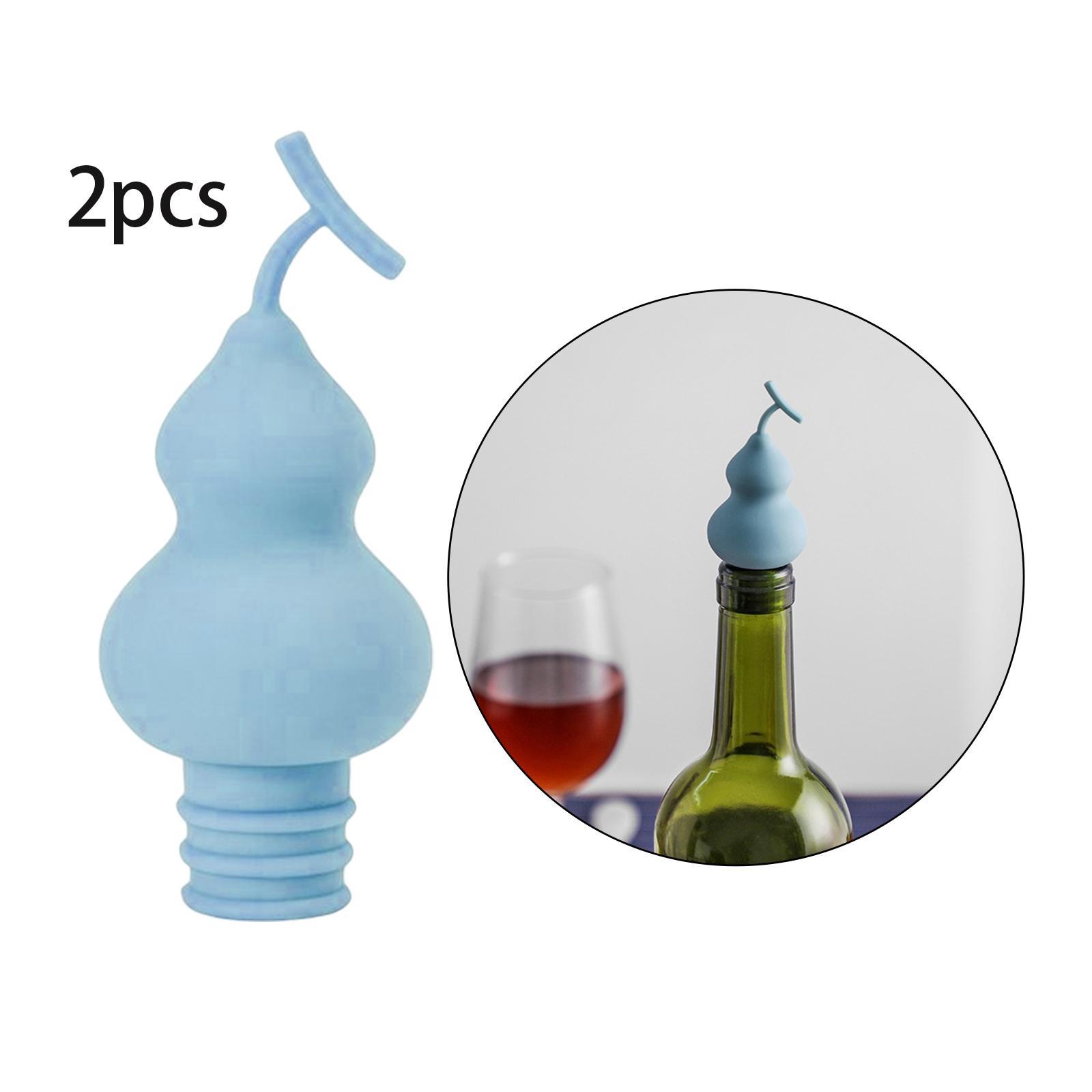2Pcs Reusable Wine Bottle Stoppers,Silicone Wine Stopper,Beverage Bottle Stoppers,Cap, Bottle Cover