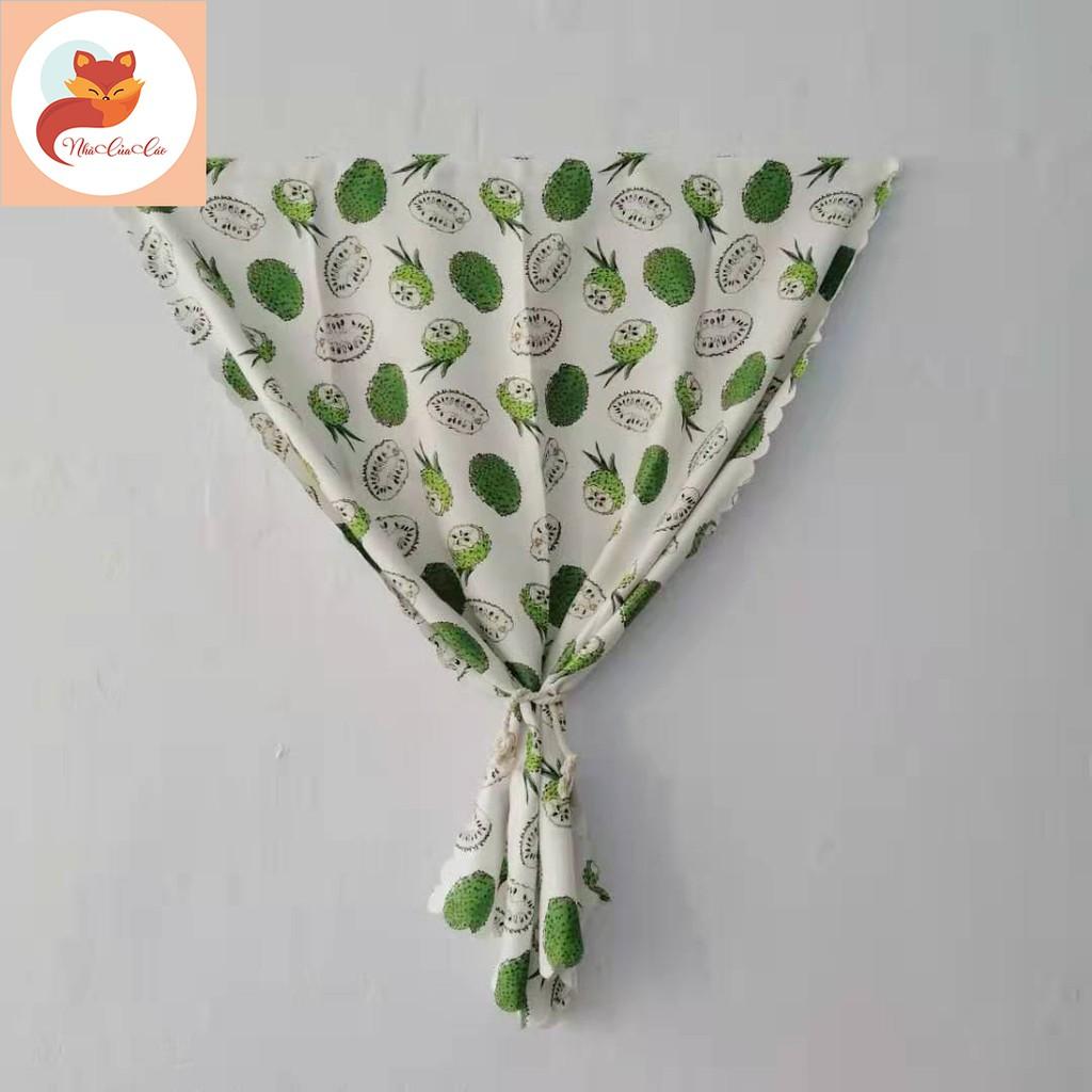 Rèm Màn Cửa Sổ 3D Miếng Dán Tiện Lợi, Tranh Trang Trí Nhà Cửa Họa Tiết Mãng Cầu