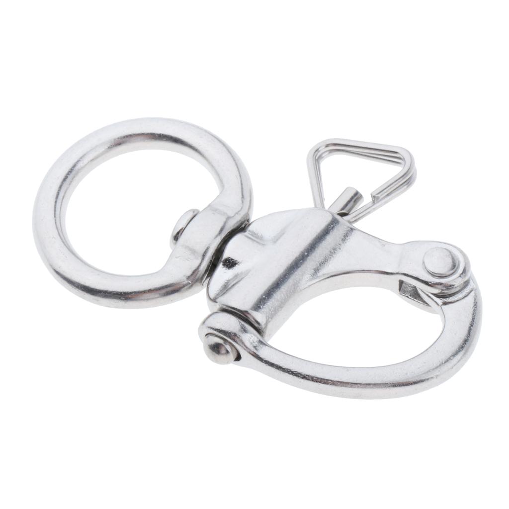 Swivel Eye Snap Shackle Rigging Sailing 316 Stainless Steel for Sailboat Spinnaker Halyard Fixed Snap Shackle Boat Anchor,Quick Release