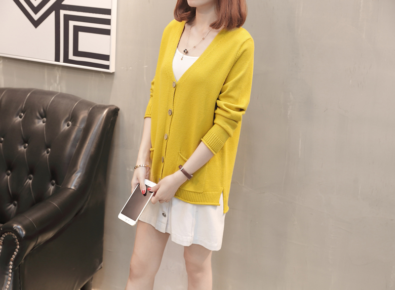 Áo cardigan len nữ 2 túi trước thời trang phong cách Hàn Quốc DV15