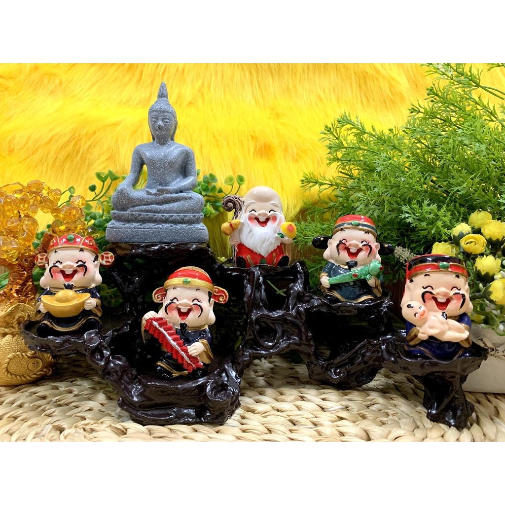 Tượng Phật Thích Ca cùng Ngũ Lộ Thần Tài Tọa Đế 6 chân