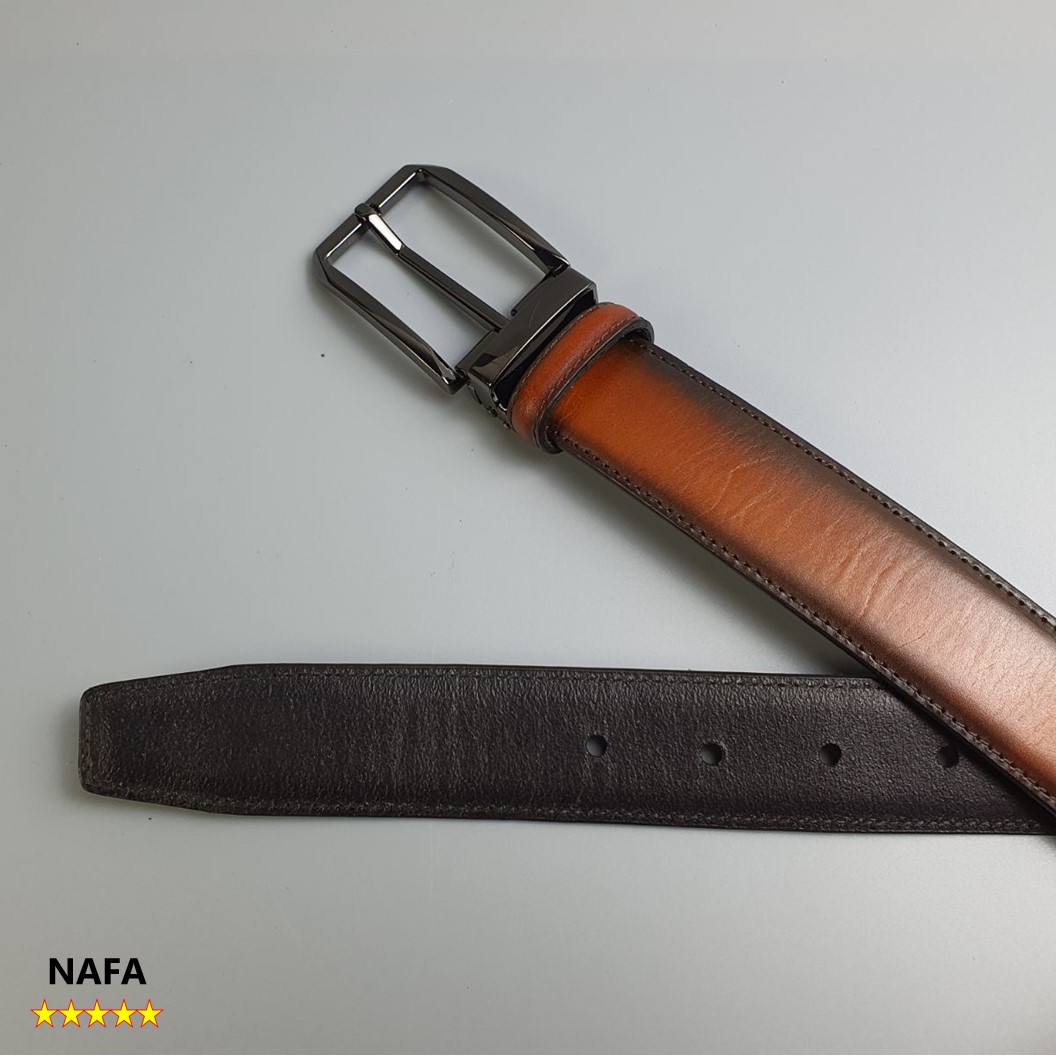 Thắt lưng nam, Dây nịt nam da bò cháy 3 lớp NAFA BL111 phong cách thời trang, khóa kim - BH 3 năm