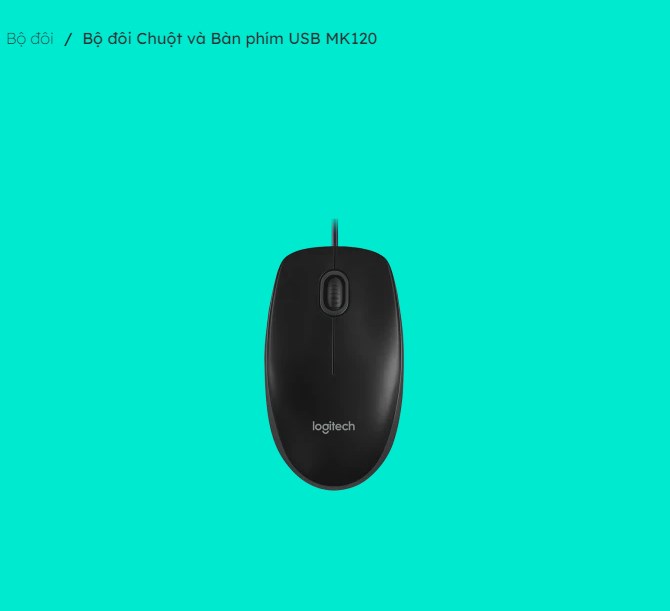 Bộ đôi Chuột và Bàn phím có dây Logitech MK120 - HÀNG CHÍNH HÃNG