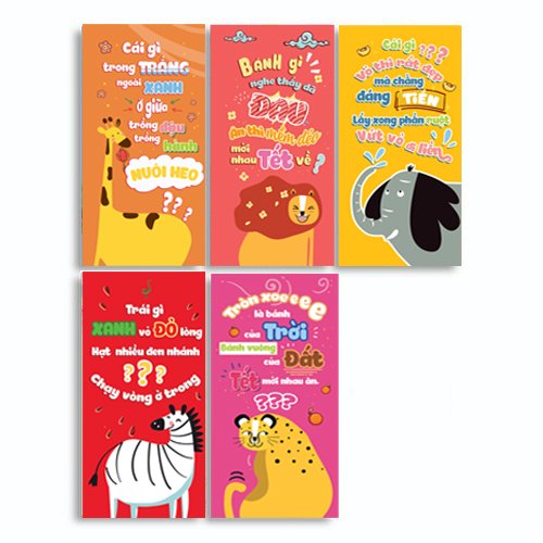 Combo Lì xì Câu Đối Maisencards (5 cái) Mẫu ngẫu nhiên