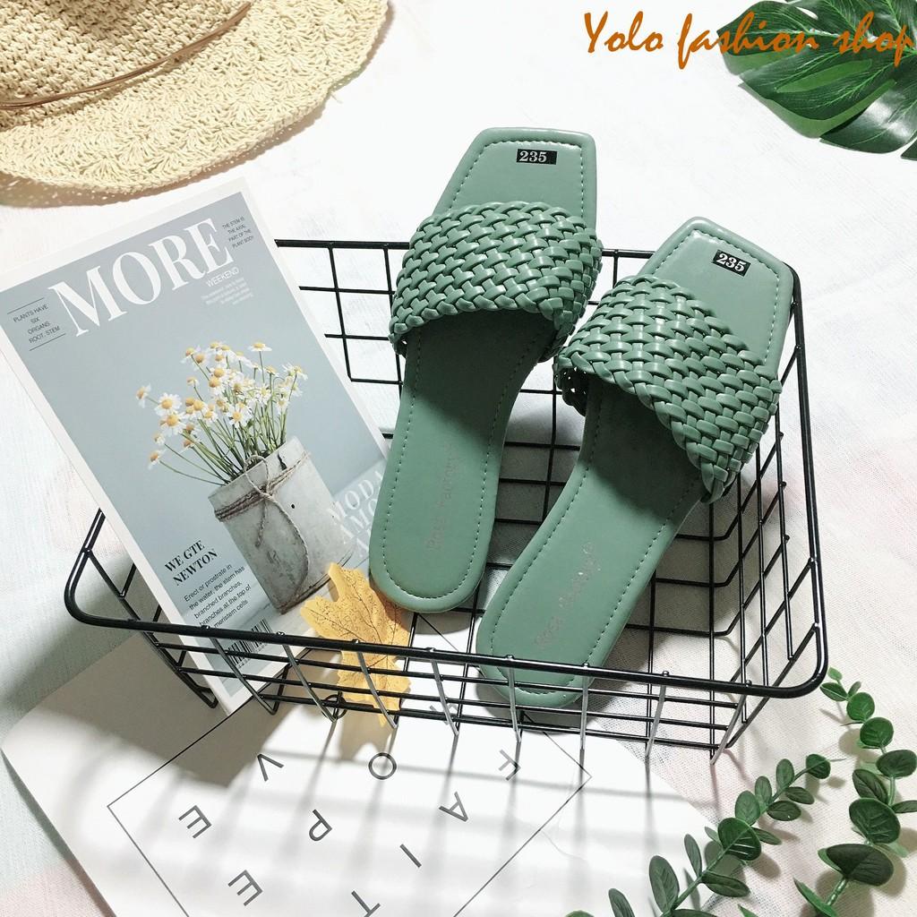 Dép lê nữ quai ngang đan chéo siêu mềm êm chân DL29