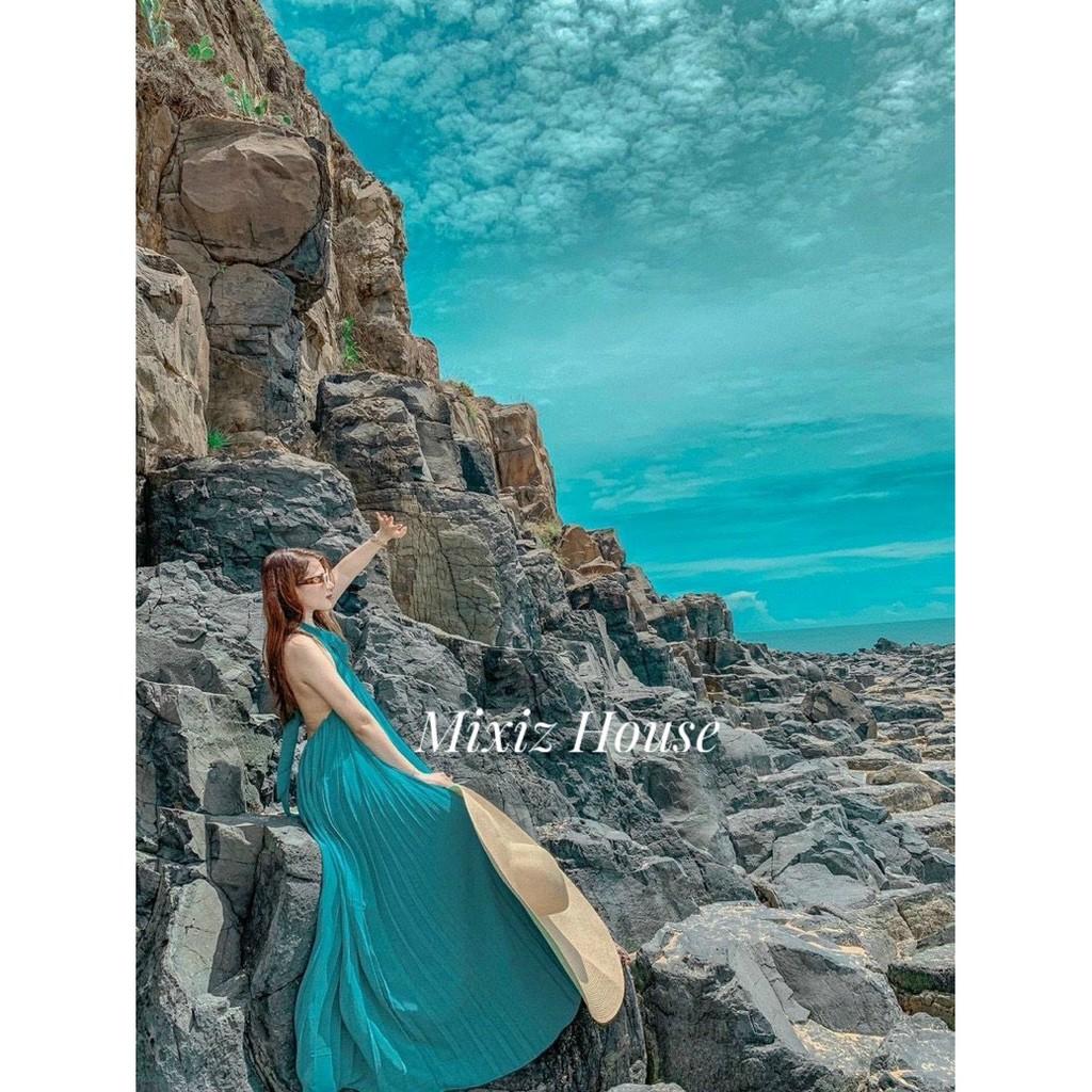 Đầm Maxi Lụa Dập Ly 3 màu Mixiz House