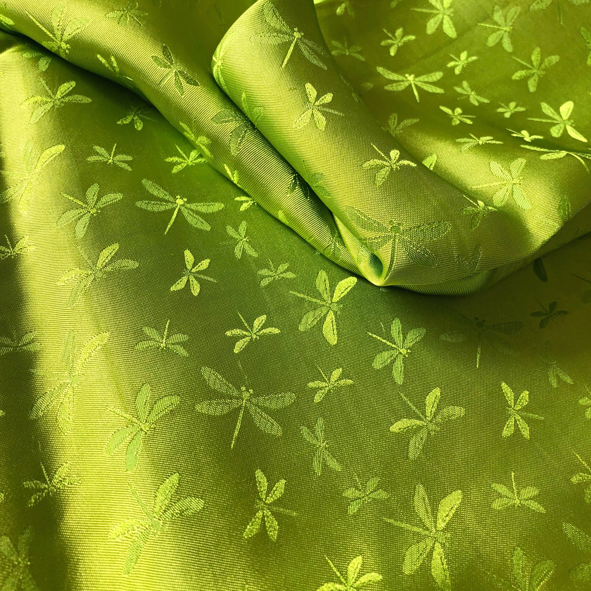 Vải Lụa Tơ Tằm chuồn chuồn màu xanh cốm, mềm#mượt#mịn, dệt thủ công, khổ vải 90cm
