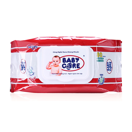 Khăn ướt Baby Care 80 Tờ Không mùi