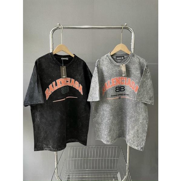 Áo thun tay lỡ Wash 2 màu, áo thun cotton unisex