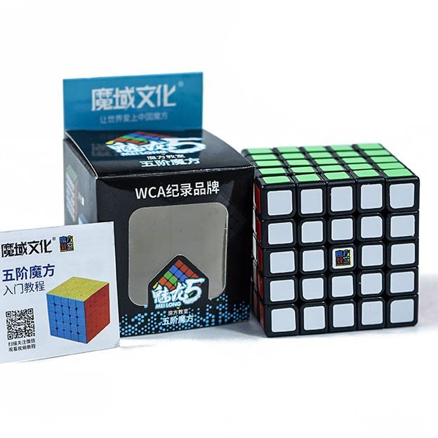 Combo 5 Khối Rubik Viền Đen 2x2 3x3 4x4 5x5 Tam Giác Pyraminx