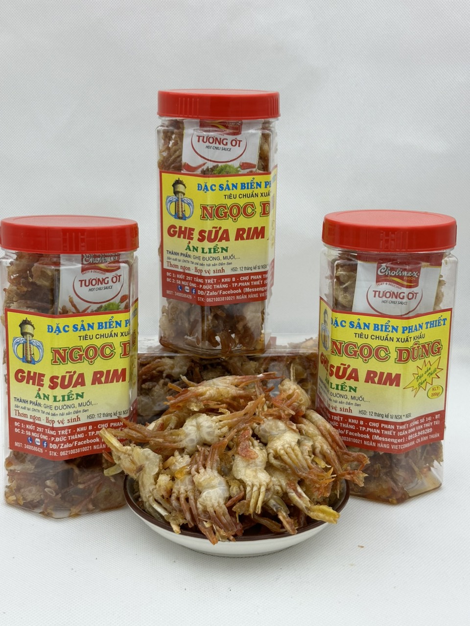 Ghẹ sữa rim gói (hộp) 500 gram đã chế biến ăn liền ngon ơi là ngon của shop Đặc Sản Biển Phan Thiết NGỌC DŨNG. Hạn sử dụng 12 tháng kể từ ngày đặt hàng