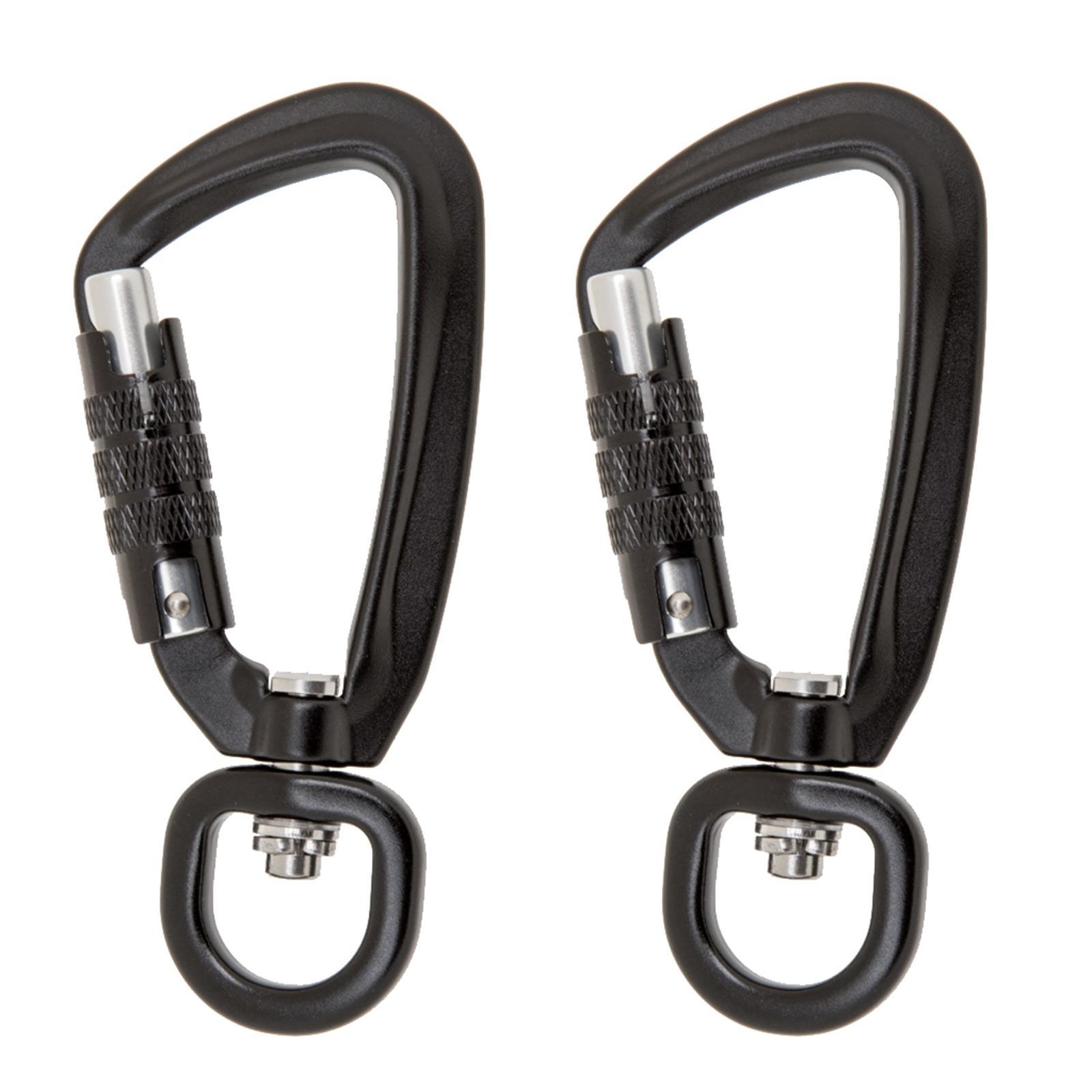 4x Heavy Duty Swivel Auto Self Lock Carabiner Hook Dog   Clip Snap 500KG