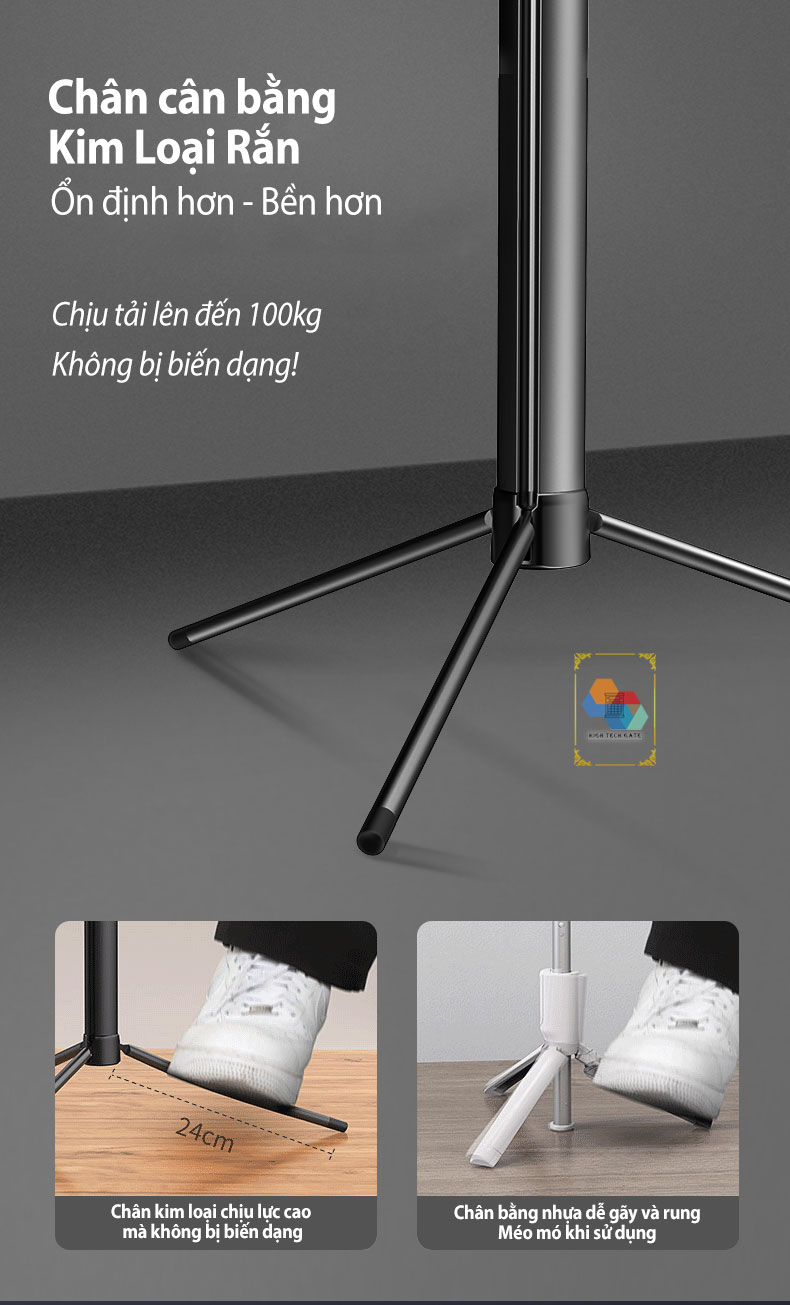 Gậy chụp hình quay video Cyke A21S phiên bản hợp kim chắc chắn, mở rộng đến 175cm, đèn RGB tạo khung nền, trục cardan xoay 3D tự do, hàng nhập khẩu