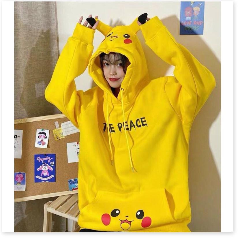 ÁO HOODIES PIKACHU NỮ SIÊU XINH SIÊU ĐÁNG YÊU FROM TO Y HÌNH