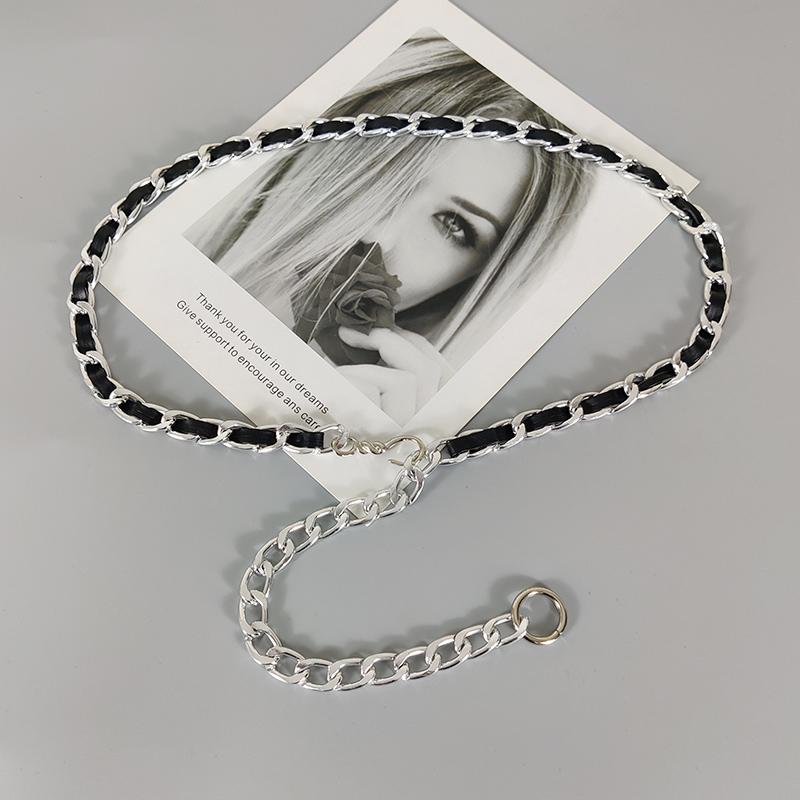 Dây Chuyền Vàng Dây Thun Kim Loại Bạc Eo Cho Phụ Nữ Ceiture Femme Co Giãn ds Nữ Phối Ketting Riem Dây Thắt Lưng