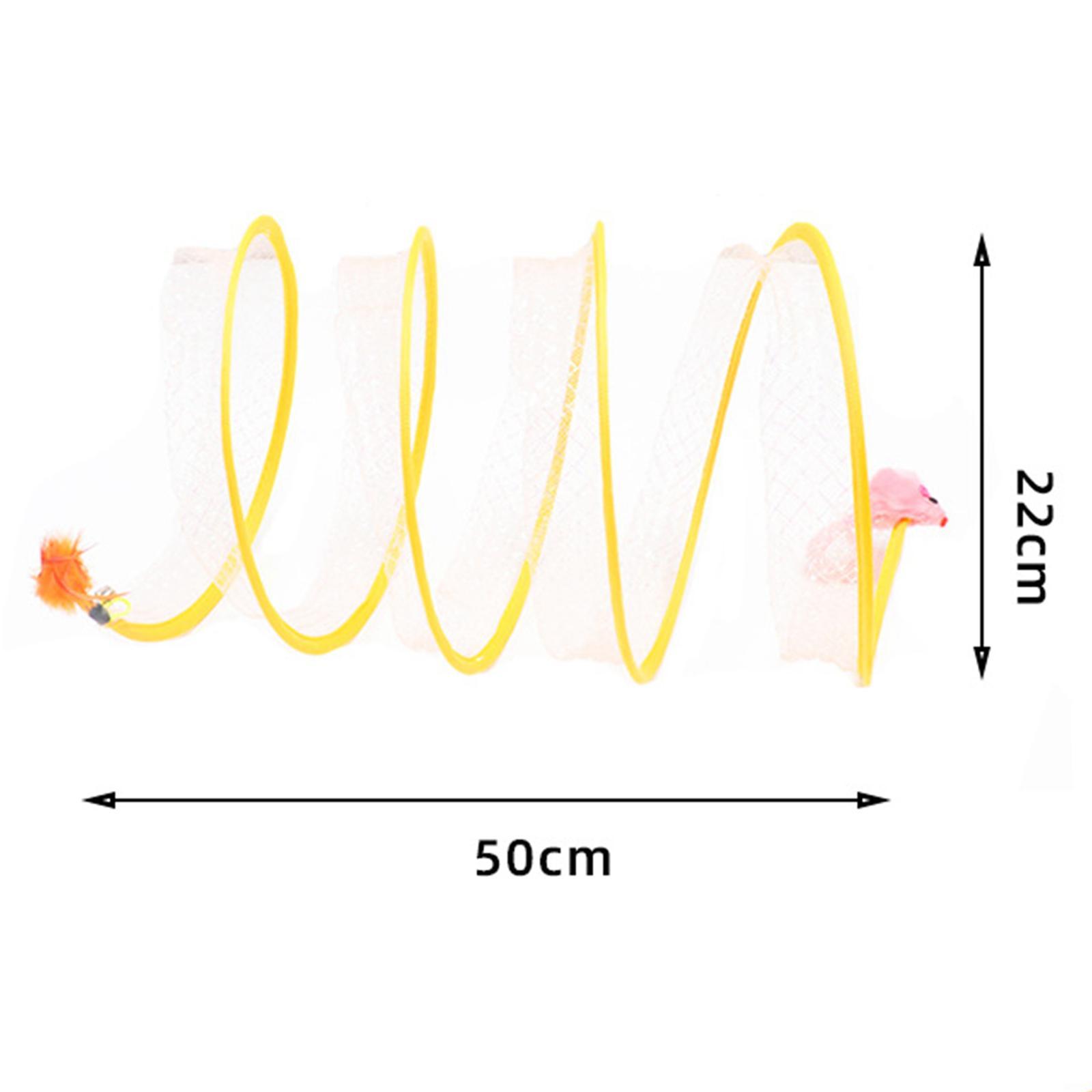 Folding Cat Tunnel Toy Collapsible Cat Tunnel Interactive Toy Portable for Kitty
