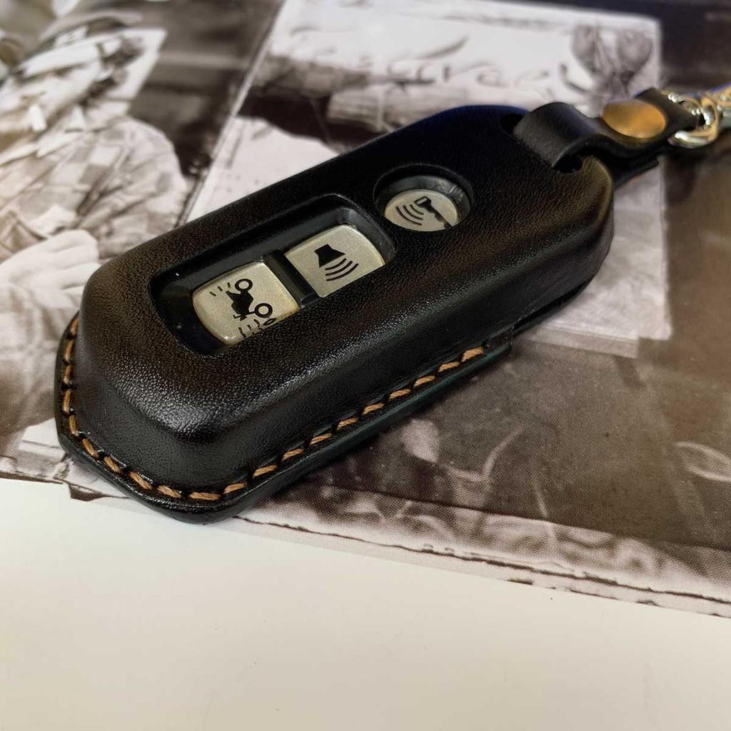 BAO DA CHÌA KHÓA ĐEO HÔNG MÀU ĐEN DÀNH CHO XE SH - BAO DA BÒ NGUYÊN TẤM ĐƯỢC CHẾ TÁC THỦ CÔNG