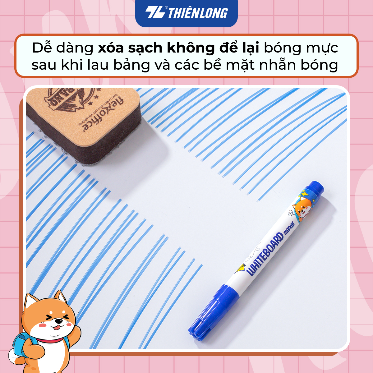 Bộ 10 Bút lông bảng Thiên Long WB-02