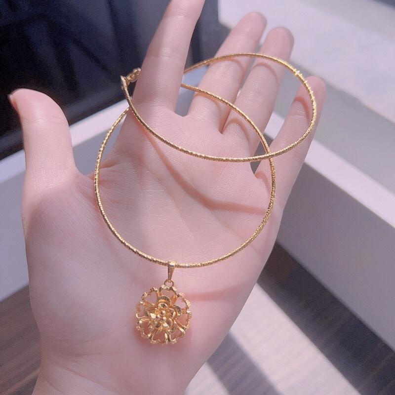 Dây chuyền kiềng mềm kèm mặt mạ vàng siêu bền