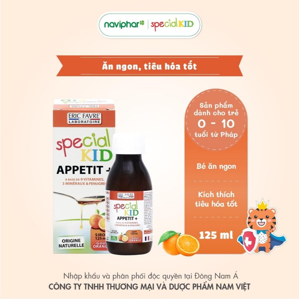 Siro Special Kid Appetit + - Hỗ trợ kích thích thèm ăn, giúp trẻ ăn ngon, tiêu hóa tốt - 125ml - Hàng Chính Hãng