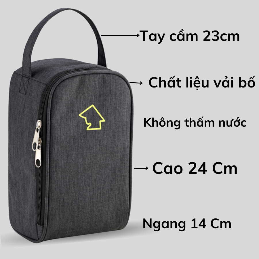 Túi đựng hộp cơm logo COBA'COOK 3 hộp dung tích 370 và 400 ml Giấy bạc giữ nhiệt và 2 khóa kéo tiện dụng-CBL