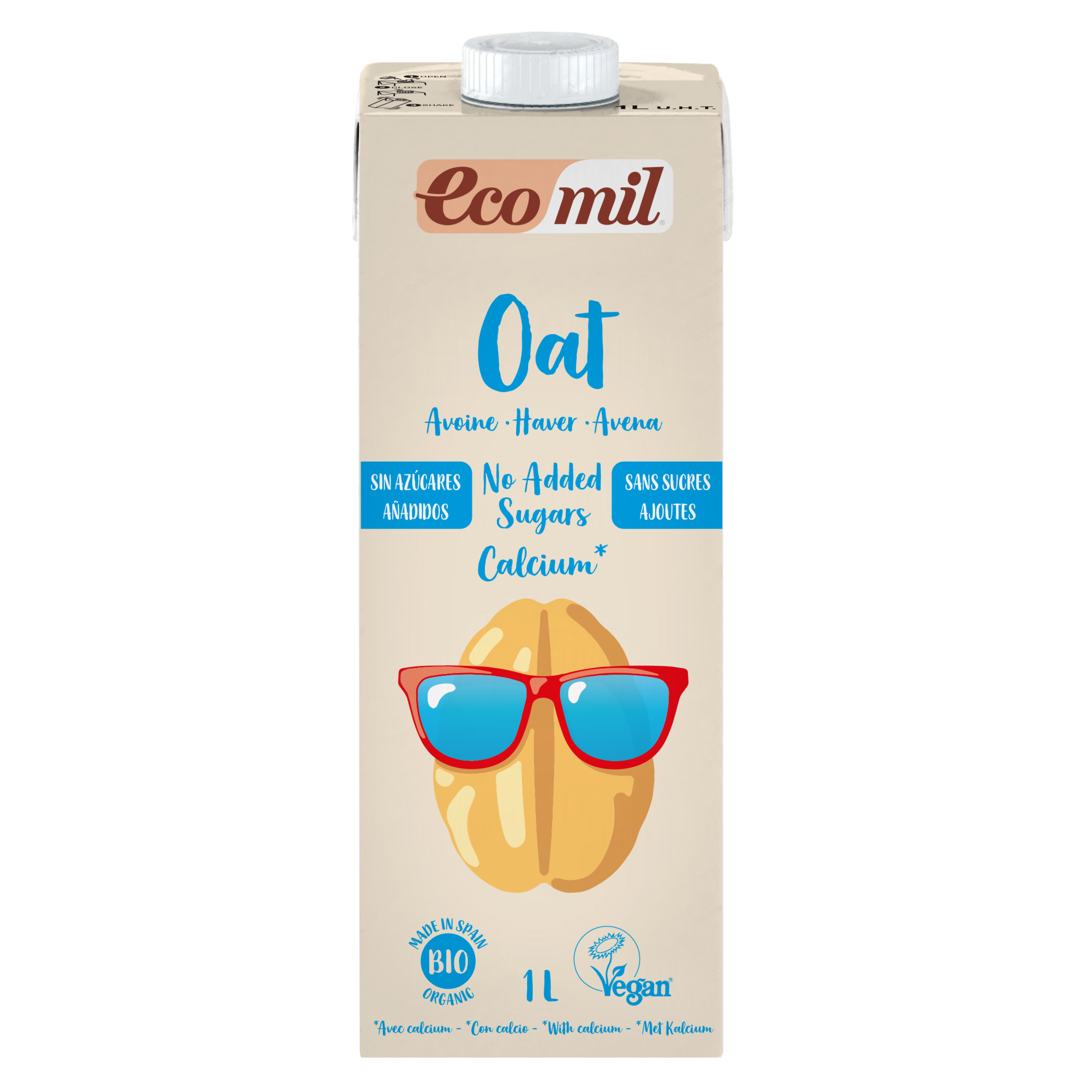 Sữa Yến Mạch Không Thêm Đường Calcium Hữu Cơ Ecomil (1L) - Ecomil Oat No Added Sugar Calcium (1L)