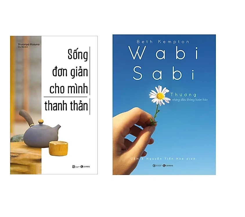 Hình ảnh Combo 2 Cuốn Sách Hay: Wabi Sabi - Thương Những Điều Không Hoàn Hảo + Sống Đơn Giản Cho Mình Thanh Thản 