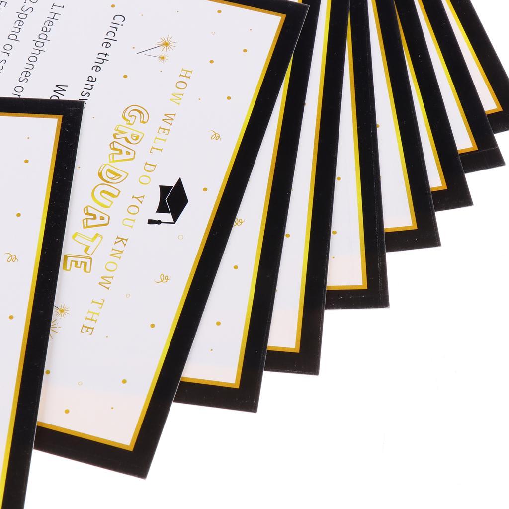 10 Pieces Graduation Question and Answer Game Graduation Season Game Cards