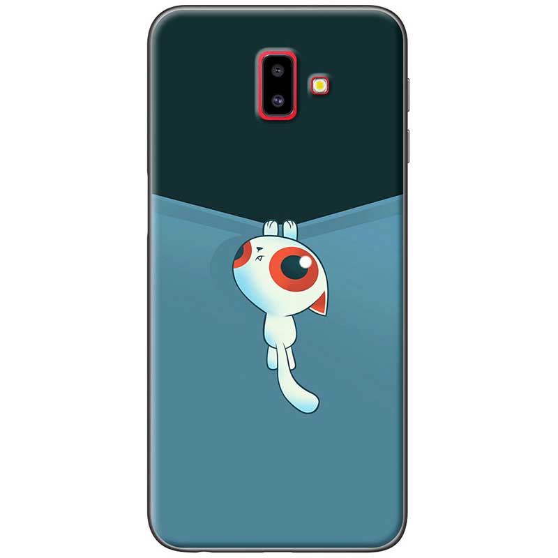 Ốp lưng dành cho Samsung Galaxy J6+ mẫu Mèo kéo rèm