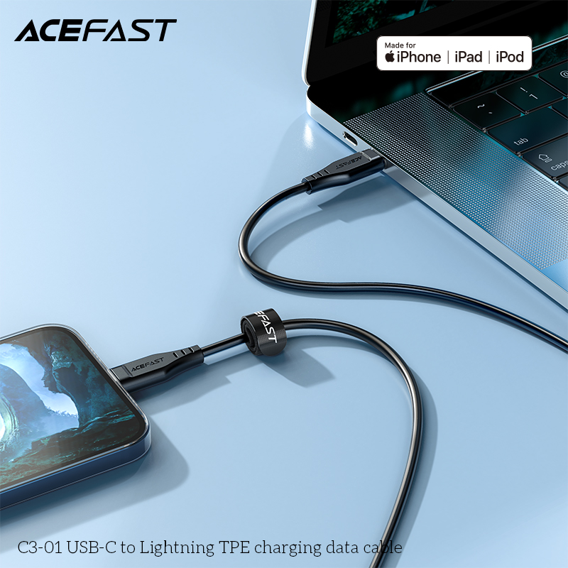 Cáp Sạc Acefast Type C To Lightning 1.2m C3-01 - Hàng Chính Hãng